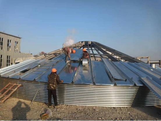 新疆型煤厂6000m³玉米钢板仓淀粉粘合剂项目